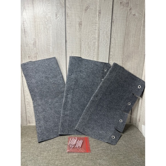 Unbranded Other - RV Camper Step Covers Wrap Around Non Slip Carpet Mats Grey 22 Inch 3 Pack